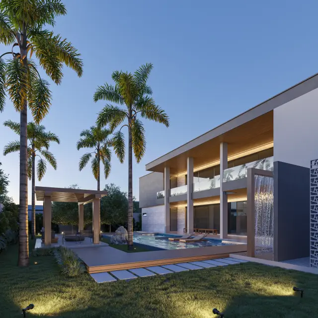 Renderização 3D — Residencial Externo — projeto Arq. Anna Paula Maia | 3d.cicilia