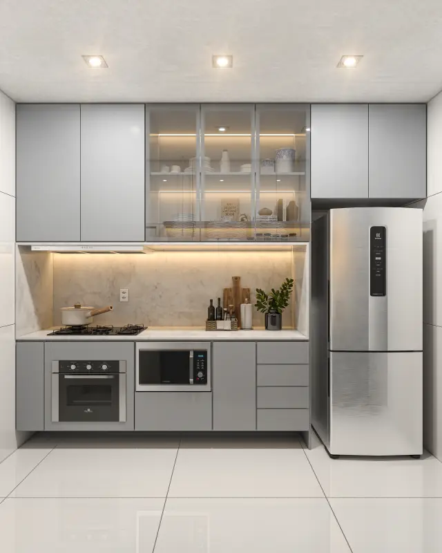 Renderização 3D — Cozinhas, Salas e Ambientes Integrados — projeto Arq. Eduardo Pequeno | 3d.cicilia
