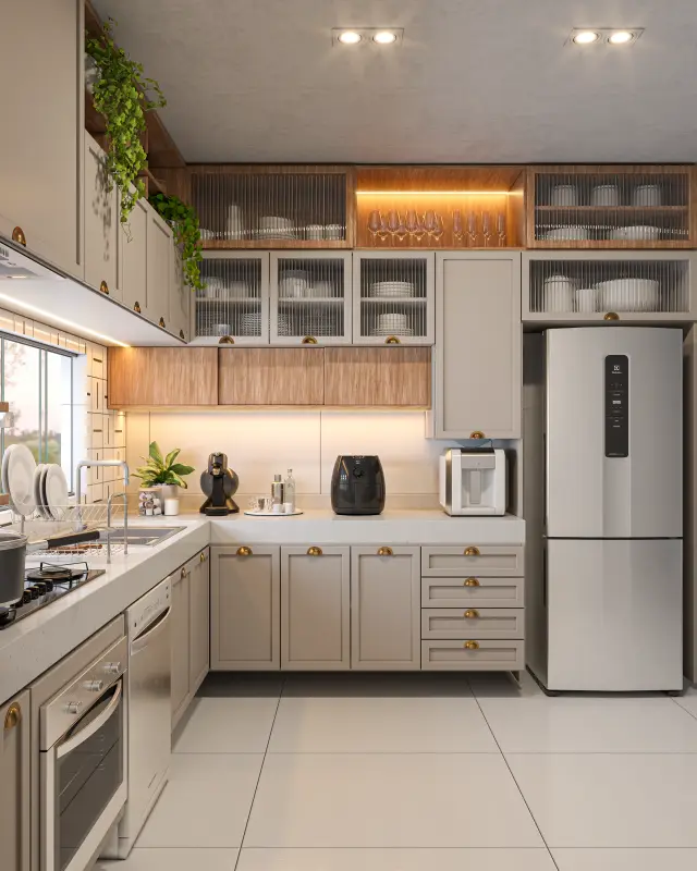 Renderização 3D — Cozinhas, Salas e Ambientes Integrados — projeto Arq. Eduardo Pequeno | 3d.cicilia