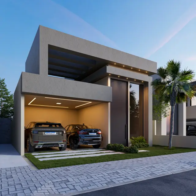 Renderização 3D — Residencial Externo — projeto Eng. Civil Thamires | 3d.cicilia