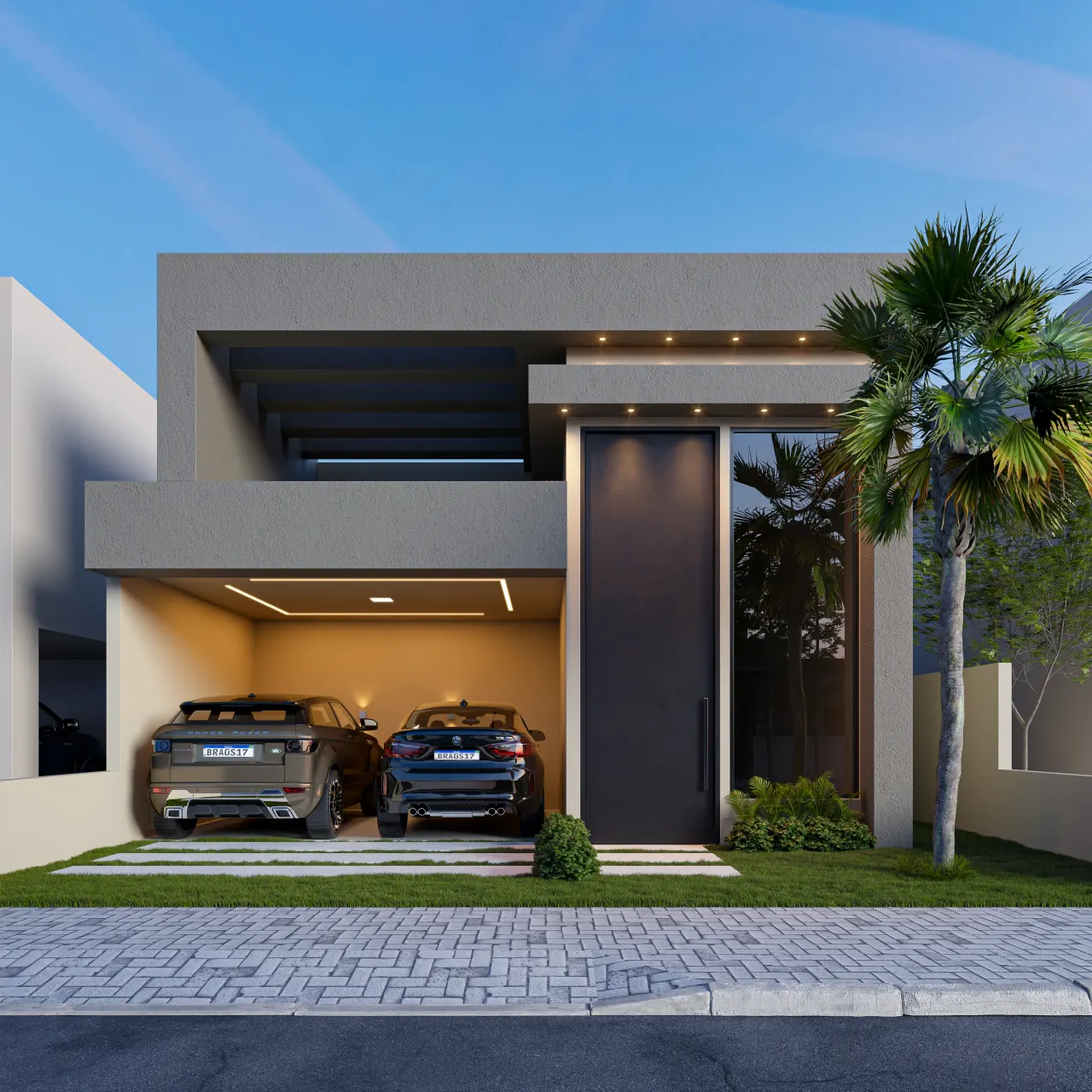 Renderização 3D — Residencial Externo — projeto Eng. Civil Thamires | 3d.cicilia (foto 2)
