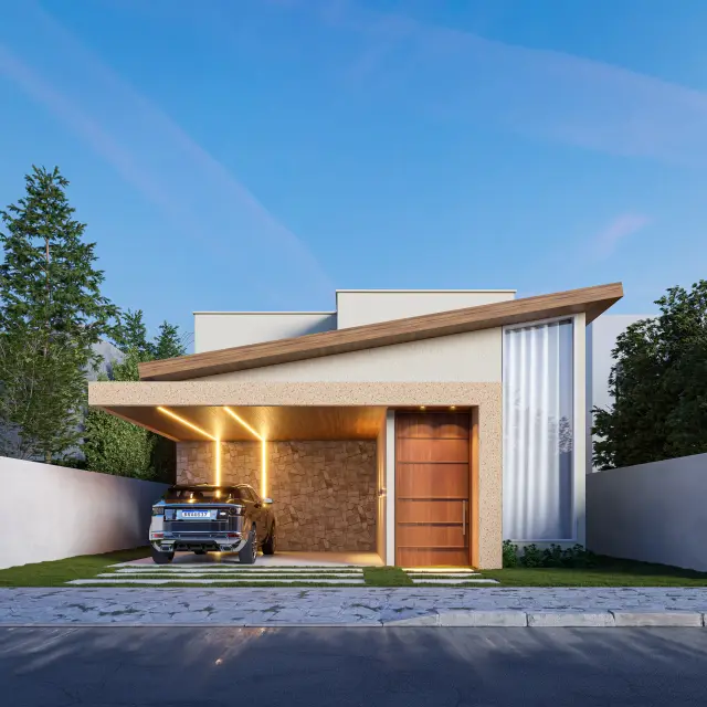Renderização 3D — Residencial Externo — projeto Eng. Civil Thamires | 3d.cicilia