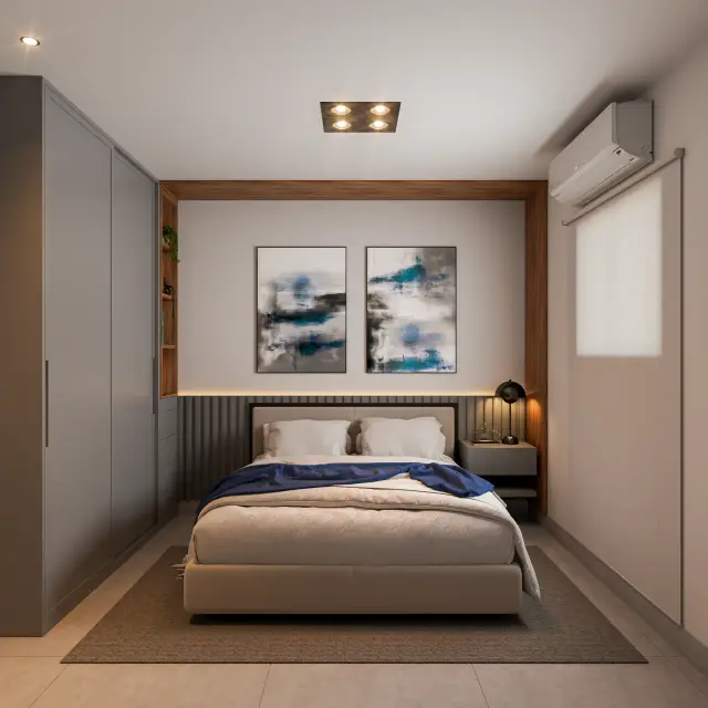 Renderização 3D — Quartos e Suítes — projeto Arq. Anna Paula Maia | 3d.cicilia