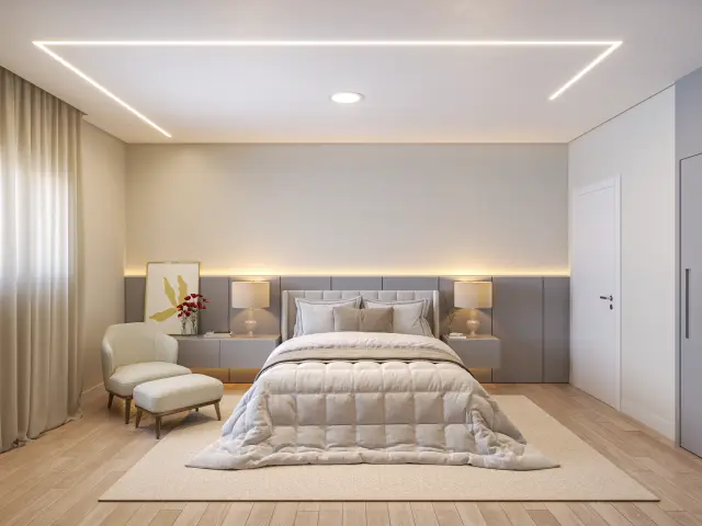 Renderização 3D — Quartos e Suítes — projeto Arq. Anna Paula Maia | 3d.cicilia