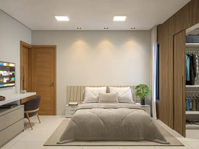 Renderização 3D — Quartos e Suítes — projeto Arq. Laryssa Neves | 3d.cicilia