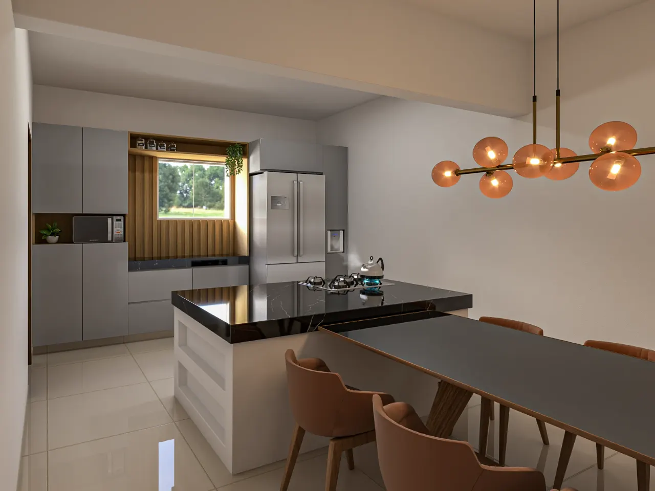 Renderização 3D — Cozinhas, Salas e Ambientes Integrados — projeto Arq. Joyce Almeida | 3d.cicilia (foto 4)