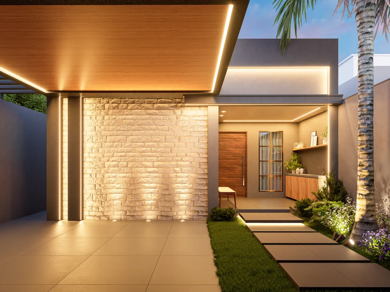 Renderização 3D — Residencial Externo — projeto Arq. Anna Paula Maia | 3d.cicilia (foto 3)