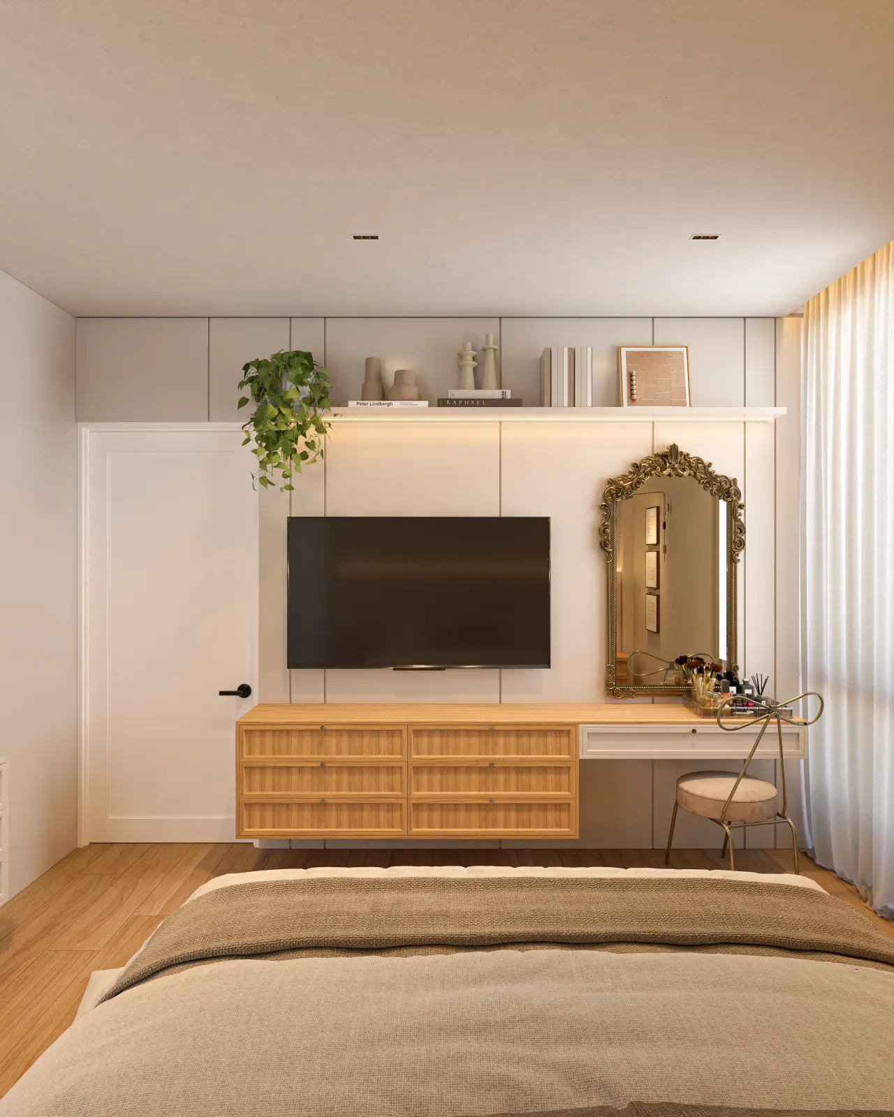 Renderização 3D — Quartos e Suítes — projeto Escritório de Arq. Cazza Cabana | 3d.cicilia (foto 2)