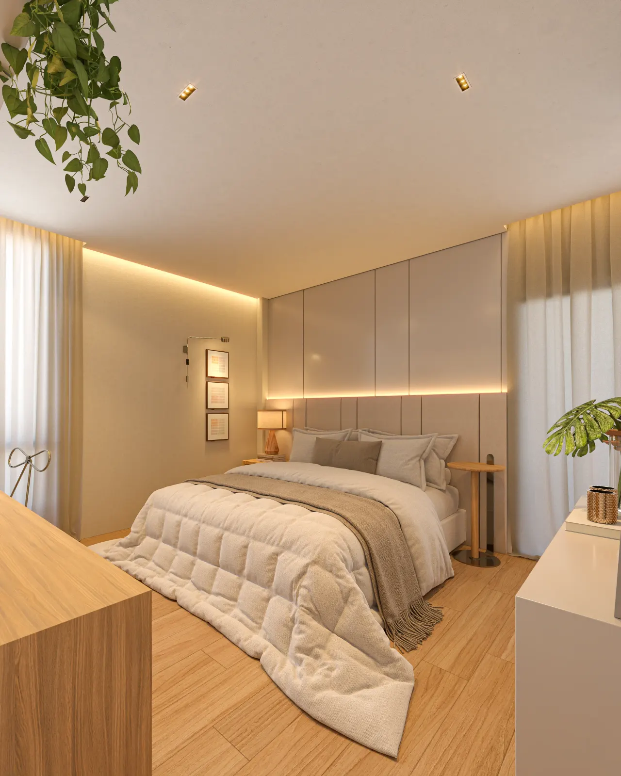 Renderização 3D — Quartos e Suítes — projeto Escritório de Arq. Cazza Cabana | 3d.cicilia (foto 4)